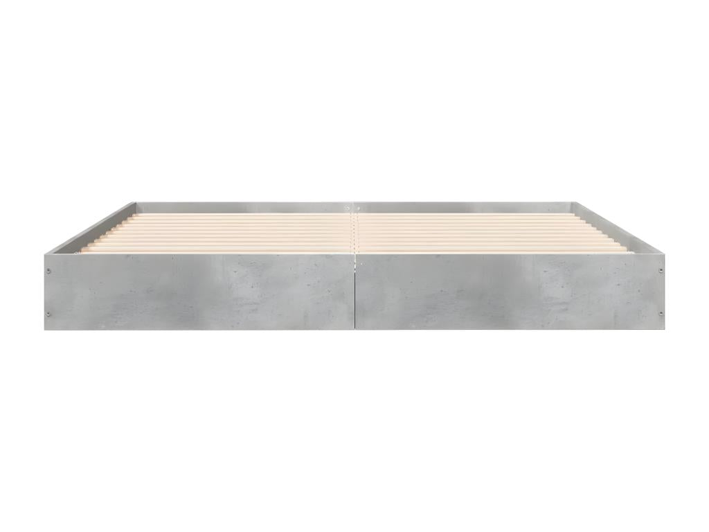 Cadre de lit gris b¨¦ton 120x190 bois d'ing¨¦nierie VCWC24593