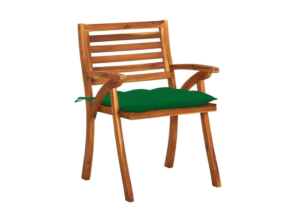 Chaises de jardin avec coussins 4 pcs Bois de teck solide 13 GGRX49464