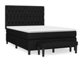 Sommier ¨¤ Chezlova de lit avec matelas Noir 140x200 cm Tissu XHRE77048
