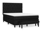Sommier ¨¤ Chezlova de lit avec matelas Noir 140x200 cm Tissu XHRE77048