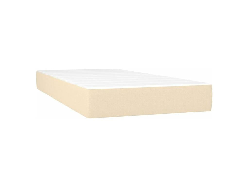 Sommier ¨¤ Chezlova de lit et matelas Crème 90x190 Tissu SDCL44717
