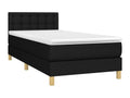 Sommier tapissier avec matelas et LED Noir 100x200 cm Tissu XSYS12026