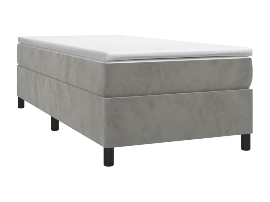 Sommier ¨¤ Chezlova de lit Gris clair 90x200 cm Velours HIDD17494