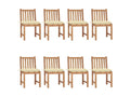 Chaises de jardin 8 pcs avec coussins Bois de teck massif 17 NDJH24258