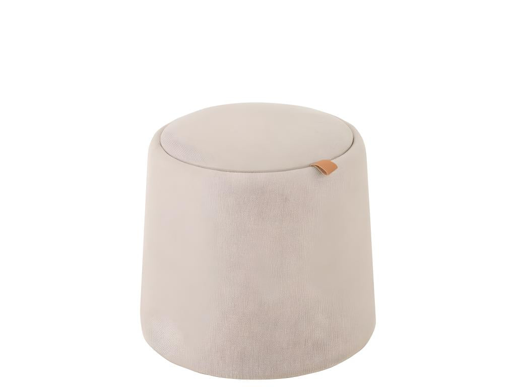 Pouf Rond Design Munica 43cm Beige GKHE40827