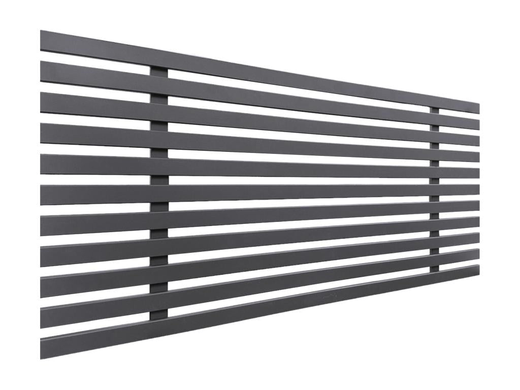 Artigeo Tête de lit en bois recyclé DM Style Japonais 95x46cm Lits 90 - Gris Solide YTDW74079