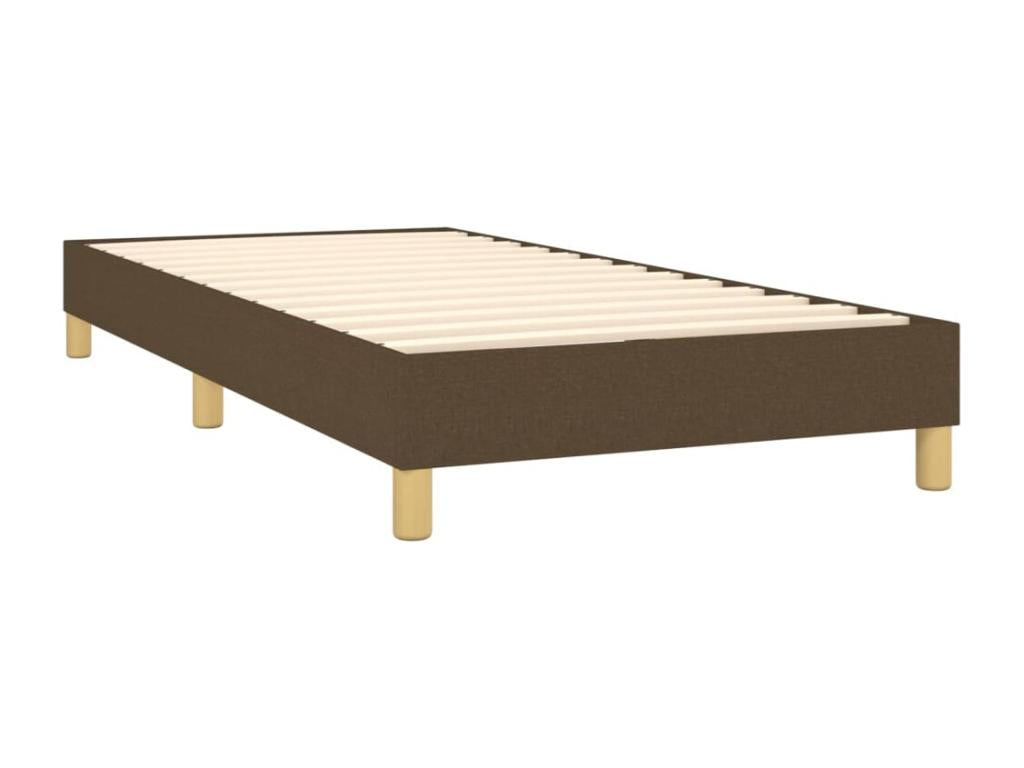 Lit ¨¤ sommier tapissier avec matelas Marron fonc¨¦ 90x190 cm ZUXU75663