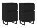 Buffets 2 pièces noir 40x35x70 cm bois d'ingénierie ZCNW03068