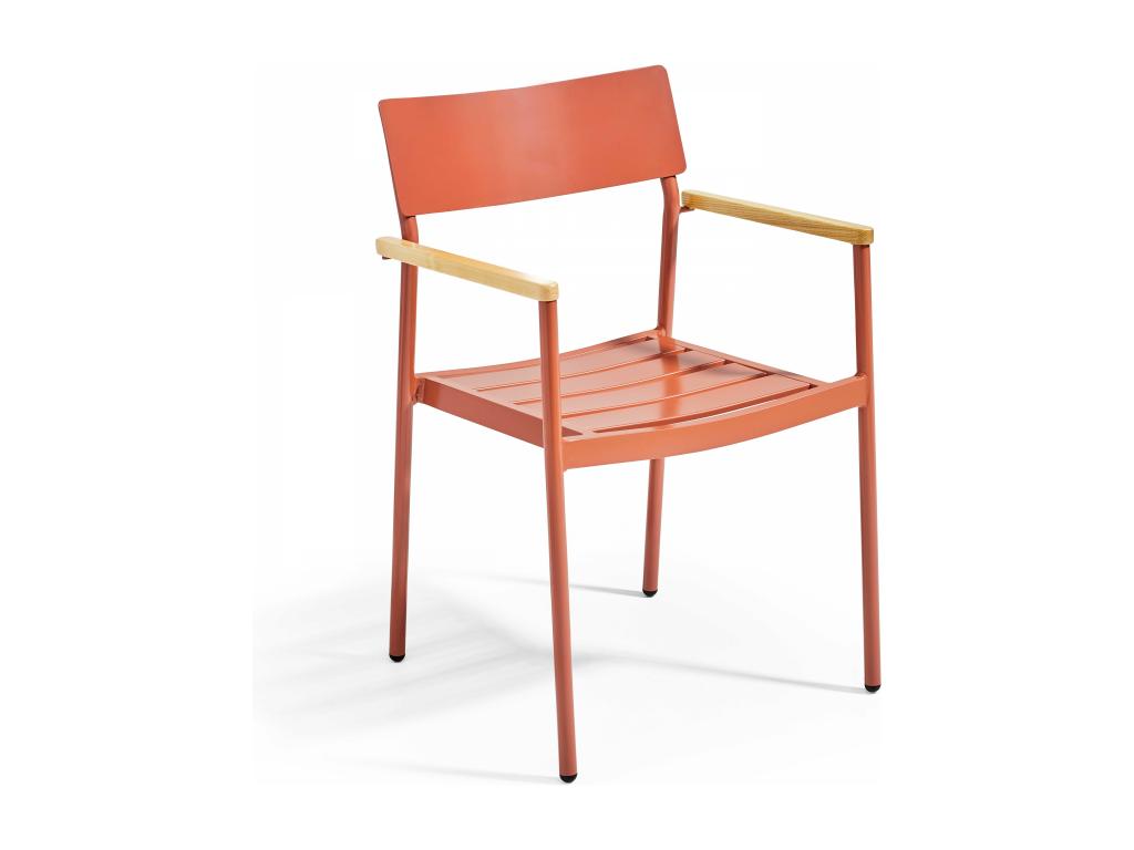 Fauteuil de jardin en aluminium et bois Artigeo OSJJ88692