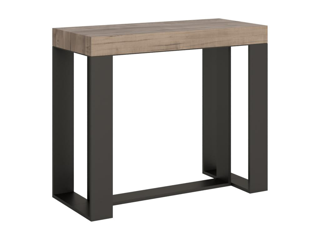 Console extensible 90x40/300 cm Artigeo Premium Chêne Nature cadre Anthracite IWGH30563