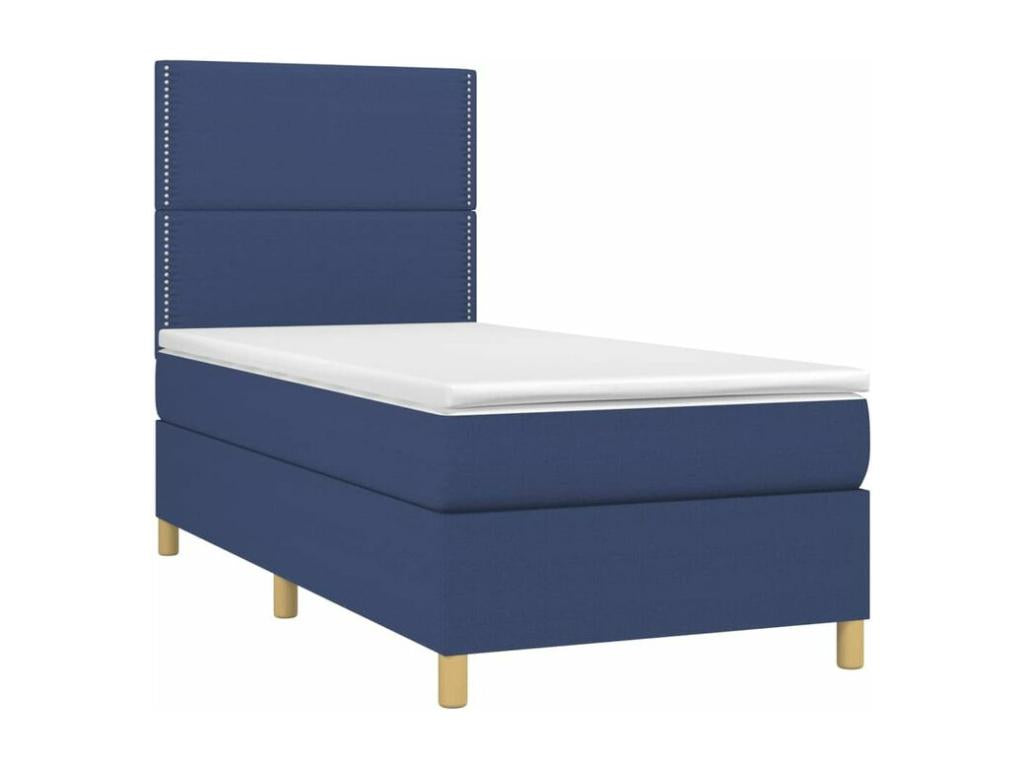 Sommier ¨¤ Artigeo de lit avec matelas Bleu 90x190 Tissu WAIH82956