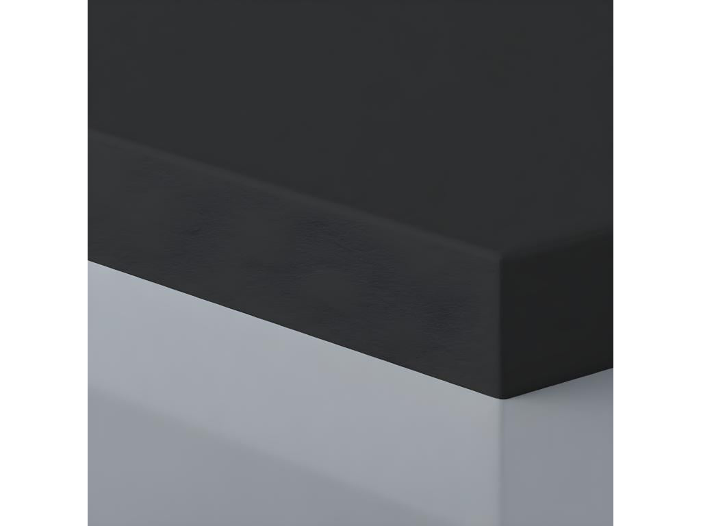 Receveur de douche 80x170 cm extra plat PURE en résine surface ardois¨¦e noir Grille inox TTRR19920