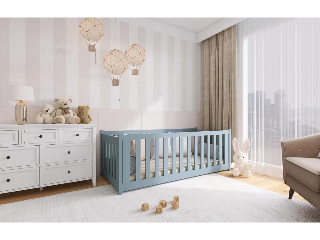 Lit enfant Chezlova KSB003 80x200 cm Gris TALU53527