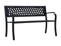 Banc de jardin plastique et métal noir Chezlova 125cm OXWX02579