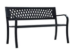 Banc de jardin plastique et métal noir Chezlova 125cm OXWX02579