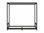 Cadre de lit pour enfants noir 90x200 cm bois de pin massif VUYQ69699