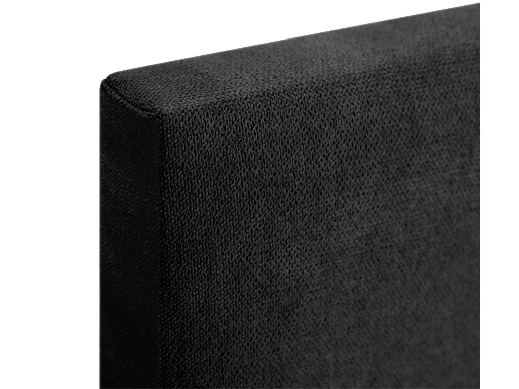 Decohaute Tête de lit en tissu Aqualine Decohaute¨¦ 105x115cm avec pieds Lits 105 - Noir LOEQ90552
