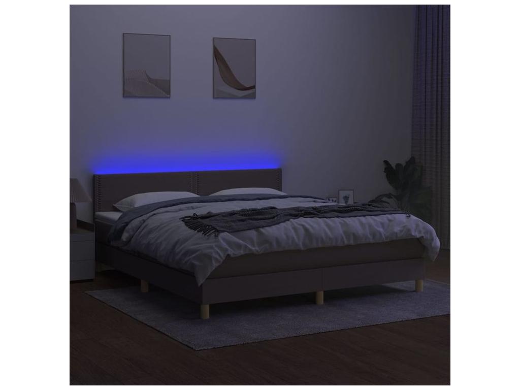 Sommier ¨¤ Artigeo de lit avec matelas LED Artigeo 160x200 Tissu CUBF35232
