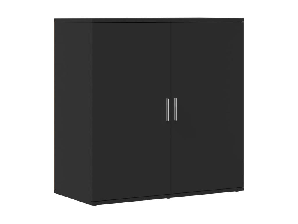 Buffet noir 79x38x80 cm bois d'ing¨¦nierie CPPC49105