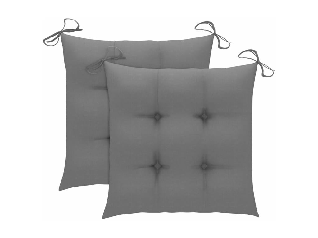 Chaise ¨¤ bascule avec coussin gris Bois de teck solide PUWQ91548