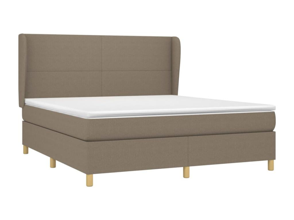 Lit ¨¤ sommier tapissier avec matelas Artigeo 160x200 cm Tissu MAHO97885