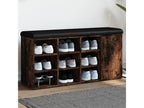 Banc ¨¤ chaussures ch¨ºne fum¨¦ 102x32x50 bois d'ing¨¦nierie PVCT92007