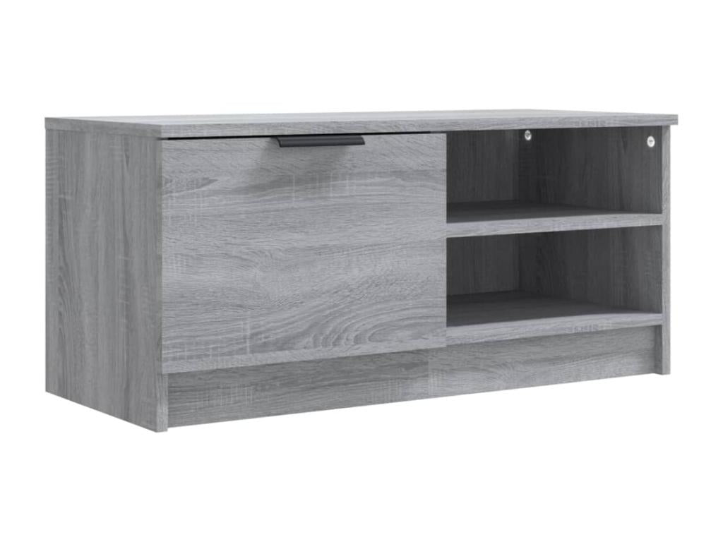 Meuble TV Chezlova gris 80x35x36,5 cm Bois d'ing¨¦nierie FXWS65213