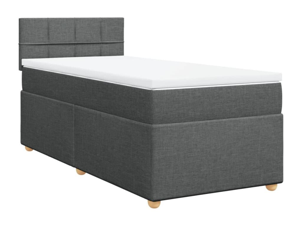 Sommier ¨¤ Chezlova de lit avec matelas Gris fonc¨¦ 80x200 cm Tissu RHWP76379