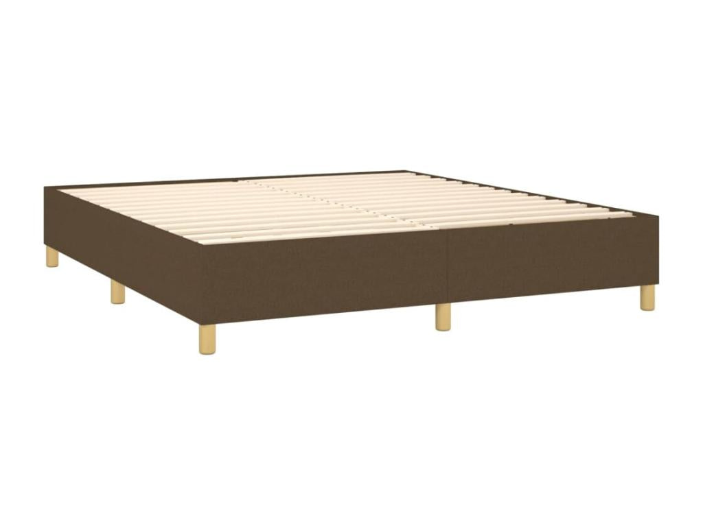 Lit ¨¤ sommier tapissier avec matelas Marron fonc¨¦ 160x200 cm YJOD85751