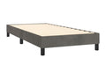 Lit ¨¤ sommier tapissier avec matelas Gris fonc¨¦ 100x200 cm ZJST78729