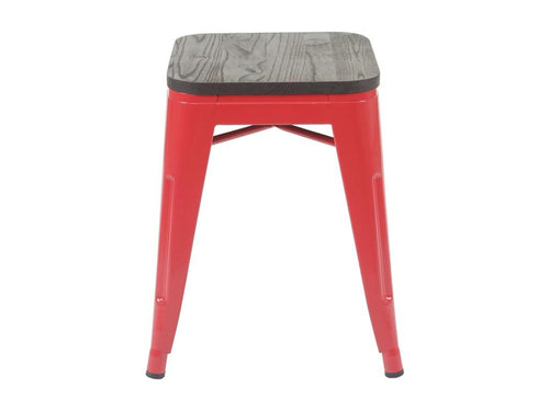 4x tabouret Chezlova-A73 assise en bois inclus rouge HUWY28250