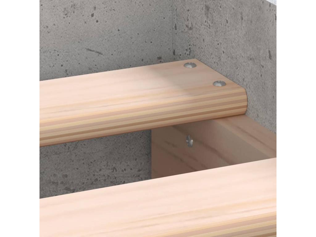 Cadre de lit sans matelas gris b¨¦ton 120x200 cm BWFF93305