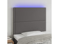 Tête de lit ¨¤ LED Gris 80x5x118/128 cm Similicuir XGDH81926