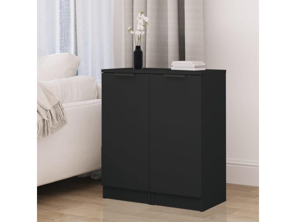 Buffets 2 pièces noir 30x30x70 cm bois d'ingénierie XGMJ90866