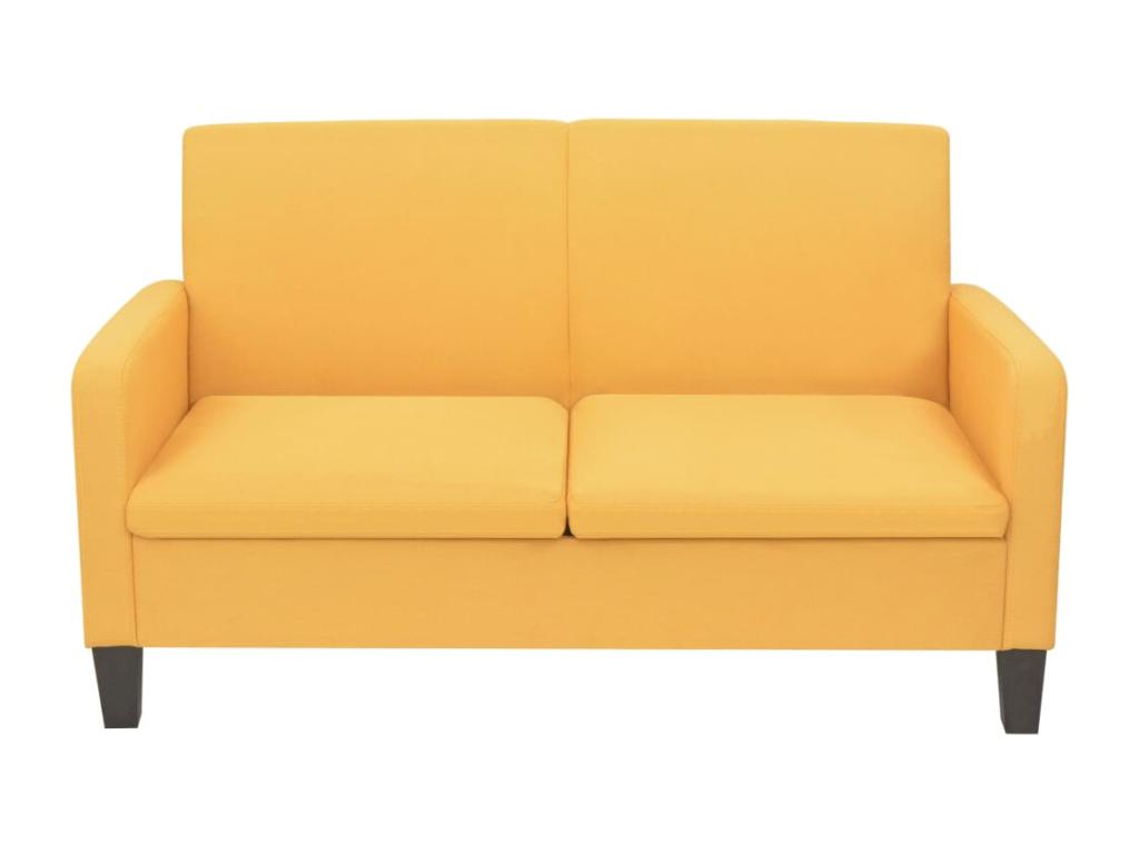 Canapé 2 places de jaune 135x65x76 cm 02 0020022 CKQP64212