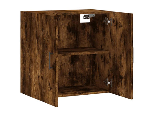 Armoire murale ch¨ºne fum¨¦ 60x31x60 bois d'ing¨¦nierie PJIV07749