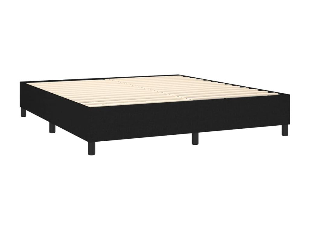 Sommier ¨¤ Artigeo de lit avec matelas Noir 160x200 cm Tissu FRTI51078