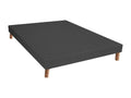 Pack literie ASTRE matelas ¨¤ ressorts et sommier en bois massif Dimensions - 140x190 cm Sommier - Noir TKOH32945