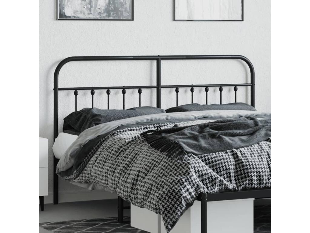 Tête de lit en métal noir 180cm BAYS68185