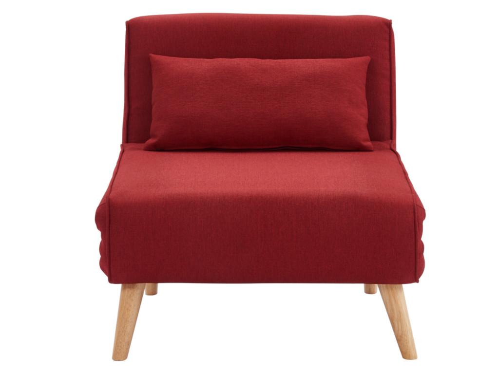 Fauteuil convertible Artigeo en tissu - Rouge AQTS58489