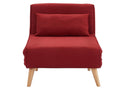 Fauteuil convertible Artigeo en tissu - Rouge AQTS58489