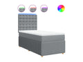 Sommier ¨¤ Artigeo de lit et matelas Gris clair 90x190 cm Tissu KVTZ09744