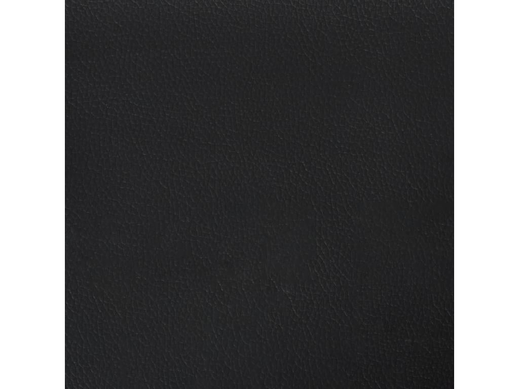 Tête de lit avec oreilles Noir 183x16x118/128 cm Similicuir LHSV64315