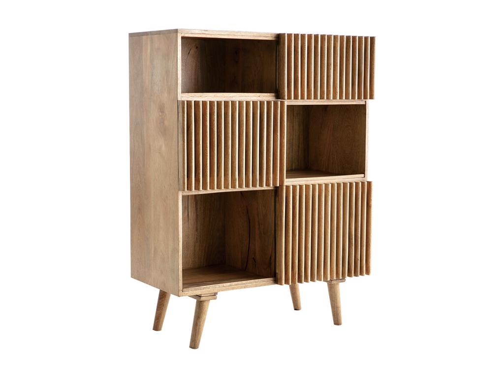Buffet haut en bois manguier massif 3 portes coulissantes L85 cm Chezlova CASX86871
