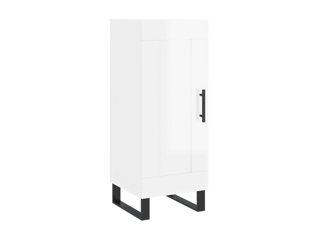 Buffet haut Blanc brillant 34,5x34x180 cm Bois d'ing¨¦nierie HGEE49206
