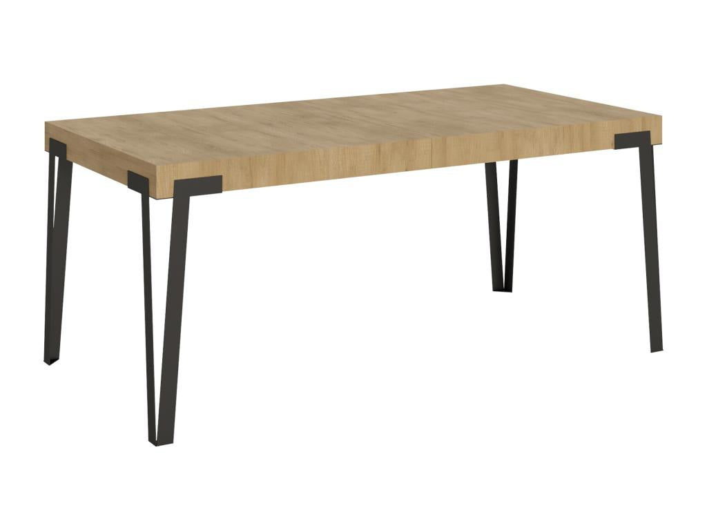 Table extensible 90x180/284 cm Decohaute Chêne Nature cadre Anthracite UKLD39693