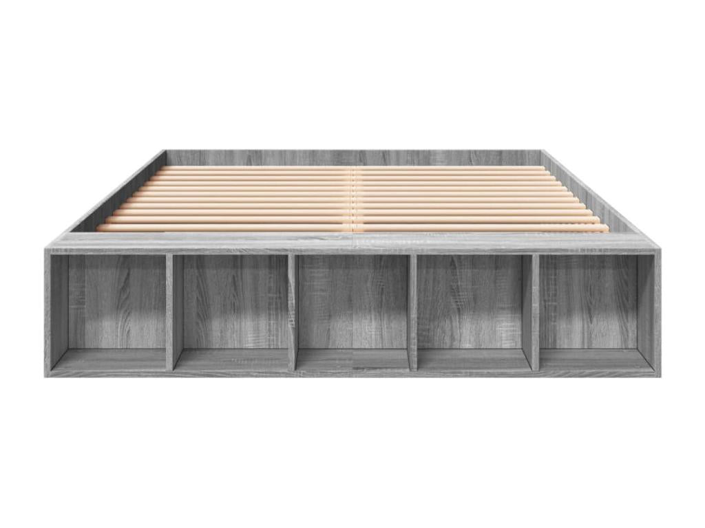 Cadre de lit Chezlova gris 160x200 cm bois d'ing¨¦nierie NPRN15103