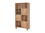 Biblioth¨¨que Chezlova Etag¨¨re de bureau Porte-livre mobile Librairie 80x36 h155 cm Ch¨ºne KMXT77820