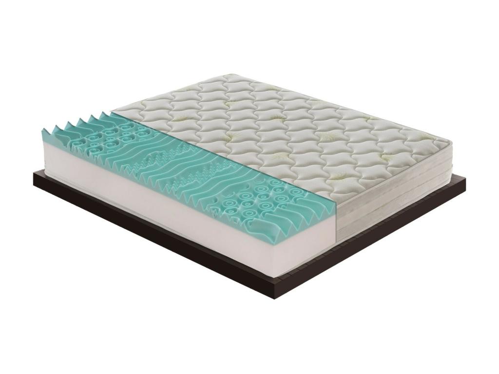 Matelas en mousse ¨¤ m¨¦moire de forme - 9 zones diff¨¦rentes - Haut 25 cm - Housse amovible en alo¨¨s 135x190 cm ASFC87102