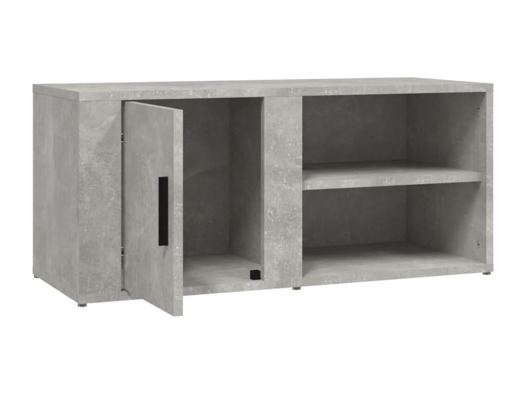 Meuble TV Gris b¨¦ton 80x31.5x36 cm Bois d'ing¨¦nierie VZGN96179